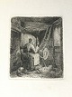 Johannes 
Vilhelm Zillen 
(1824-70):
En bondekone i 
sit køkken ca. 
1850
Radering på 
...