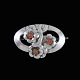 Georg Jensen. 
830s Silver 
Brooch with 
Coral #28.
Designed by 
Georg Jensen 
1866-1935.
Stamped ...
