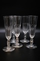 Old French 
champagne 
flutes in 
crystal glass 
with fine foot 
and classic 
cut. H:17.5cm. 
...