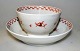 Chinesische 
Tasse mit 
Untertasse, 19. 
Jh. Handgemalte 
Dekorationen 
mit 
geometrischen 
Mustern und ...