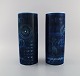 Olle Alberius 
for Rörstrand. 
Two large Sarek 
vases in glazed 
ceramics. 
Swedish design, 
1960s / ...
