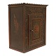 Small original decorated Danish Baroque cabinet. Dated 1716. Owners initials 
Peder Søren Søn. (Son of Peder Søren). H: 66cm. B: 56cm. D: 33cm