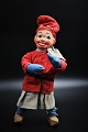 Santa girl from 
the 50s in 
fabric with 
face in painted 
cardboard, with 
clogs and 
flexible arms 
...