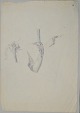 Tornøe, Wentzel (1844 - 1907) Dänemark: Kompositionsskizze mit Bäuerin. Blei auf Papier. Verso ...