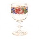 Emailledekoriertes Weinglas. Hergestellt um 1860. H: 12cm