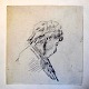 Tornøe, Wentzel 
(1844 - 1907) 
Dänemark: 
Skizze - Frau. 
Blei auf 
Papier. Verso 
gestempelt. 
14,5 x ...