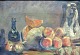 Französischer Künstler (19. Jahrhundert): Arrangement auf einem Tisch. Öl auf Leinwand. Ohne ...