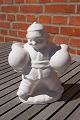 Hjorth Figur Nr. 507 von L. Hjorth Keramik Bornholm. Schön Steingut Figur mit weissem ...