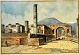 Gallo, Giovanni (20. Jahrhundert) Italien: Pompei. Zeit von Giave. Aquarell. Unterzeichnet. 13 x ...