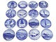 Aluminia - 
Royal 
Copenhagen 
miniature 
plates.
Form number 
2010.
Factory first.
Diameter ...