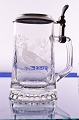 Beer mug with pewter lid