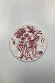 Bjørn Wiinblad: Red February plate from Nymølle - MASKERADE