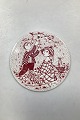Bjørn Wiinblad: Red October plate from Nymølle - PARADIS