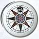 Royal 
Copenhagen, 
Gossip Compass, 
Kabinenkompass, 
1980, 20,5 cm 
Durchmesser, 
Aufschrift: ...