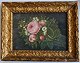 Dänischer Künstler (19. Jahrhundert): Rosen. Öl auf Karton/Holz. Signiert: MC 1877. 11 x 15,5 ...