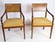 Armchairs, mahogany, empire, marquetry, 1920