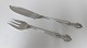 Georg Jensen. 
Königin. 
Angelmesser & 
Angelgabel. 
Sterling (925). 
Länge 20,5 cm.