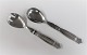 Georg Jensen. 
Silberbesteck 
(925). Königin. 
Gurkenset mit 
Stahl. Länge 
15cm.