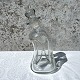 Holmegaard, gebogene Trinkflasche, klar, mit Goldrand und Gisselfeldt-Stopfen, 25,5 cm hoch, ca. ...