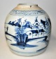 Chinesische 
Bojan ohne 
Deckel, 
blau/weiß, 19. 
Jh. Ingwer. 
Dekorationen in 
Form von 
Landschaft ...