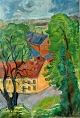 Kragh Pedersen, 
Hjalmar 
Alexander (1883 
- 1962) 
Dänemark: Blick 
über die Dächer 
der Stadt. ...