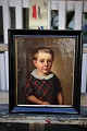 Decorative, 
small 1800s 
children's 
portrait 
painting, ...
