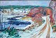 Winsløw, Lasse 
Nielsen (1911 - 
2006) Dänemark: 
Winterlandschaft.
 Unterzeichnet. 
Öl auf 
Leinwand, ...