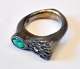 Oxidierter 
Fingerring aus 
Sterlingsilber 
mit Opal und 
Brillant, Knud 
Barslund aus 
dem 20. ...