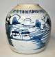Chinesische Bojan ohne Deckel, blau/weiß, 19. Jh. Ginger Jar. Dekorationen in Form von ...
