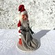 Weihnachtsmann mit Gummikopf und Geschenktüte, 16cm hoch, 9cm Durchmesser *Schön patinierter ...