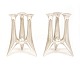 Pair of Hans Hansen, Denmark, sterlingsilver candlesticks. #494. Dated 1958. H: 
18,5cm. W: 943gr