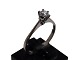 18 karat hvidguldring med større diamant på 0,23 carat.Stemplet 750 samt ...
