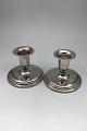 DGS Krone 
Silver 
Candlesticks 
(Pair) Measures 
H 6 cm (2.36 
inch) Diam 7.5 
cm (2.95  inch) 
...