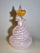 Flakon aus venezianischem Glas, Italien des 20. Jahrhunderts. Flasche aus klarem Glas mit rosa ...