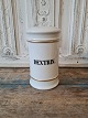 Royal 
Copenhagen 
Pharmacy jar in 
white porcelain 
with black 
lettering and 
gold edge 
Height 18 ...