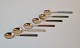 A.Michelsen set 
of 6 moccasins 
in gold-plated 
sterling silver 
with enamel 
Stamp: 
A.Michelsen - 
...