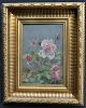 Dänischer Künstler (20. Jahrhundert): Rosen. Öl auf Leinwand. Ohne Signatur. 28 x 20 ...