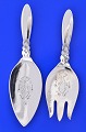 Georg Jensen silver Flatware Vintage Cactus Fish serving set