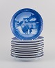 Royal 
Copenhagen, a 
set of ten 
Christmas 
plates.
1980-1989.
First factory 
...