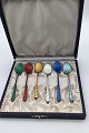Egon Lauridsen 
(ELa) Sterling 
Silver/Enamel 
Mocha Spoons 
Gilt(6) 
Measures 9.4 cm 
(3.70 inch) 
(Box)