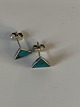 Earrings in 
silver with 
turquoise
Height 1 cm 
approx
Nice and well 
maintained 
condition
