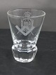 Dänische 
Logenglas 
Freimaurer 
Glas, 
Schnapsglas mit 
Symbolen 
verziert auf 
kantigem Fuß.
Zirkel ...