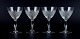 Wien Antik, 
Lyngby Glas, 
Denmark, 
vintage set of 
four clear red 
wine glasses.
Faceted ...