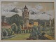 Ernesti, R. (19./20. Jahrhundert) Deutschland: Ein Schloss an den Alpen. Aquarell. ...