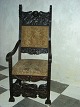 Sehr beeindruckend Thron Stuhl / Sessel aus Eiche, mit vielen Kürzungen in der Form von großen ...