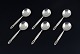 Georg Jensen, 
Acorn, six 
bouillon spoons 
in sterling 
silver.