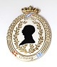 Royal 
Copenhagen. 
Silhouette 
plate. King 
George. 1913. 
Height 12.6 cm. 
(1 quality)
