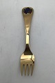 Georg Jensen Annual Fork 1992 Gilt Sterling Silver with ...