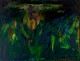 Rolf Gjedsted 
(1947-2022), 
Danish artist, 
"Kirkegaard" = 
churchyard, 
abstract 
composition.
Oil ...