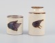 Niels Oluf 
Thorkelin 
Eriksen, Danish 
ceramicist, two 
unique vases 
with abstract 
motifs in sandy 
...
